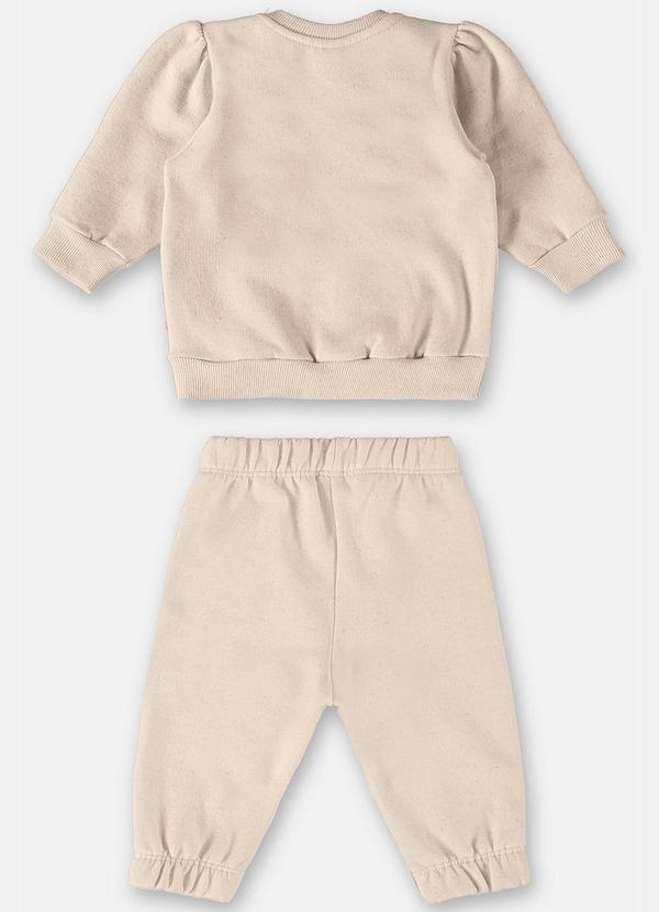 Up Baby - Conjunto Blusão e Calça Menina Bege 2