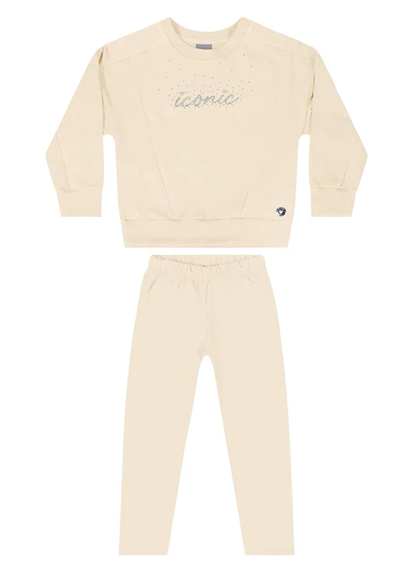 Quimby - Conjunto Blusão e Calça Menina Bege 2