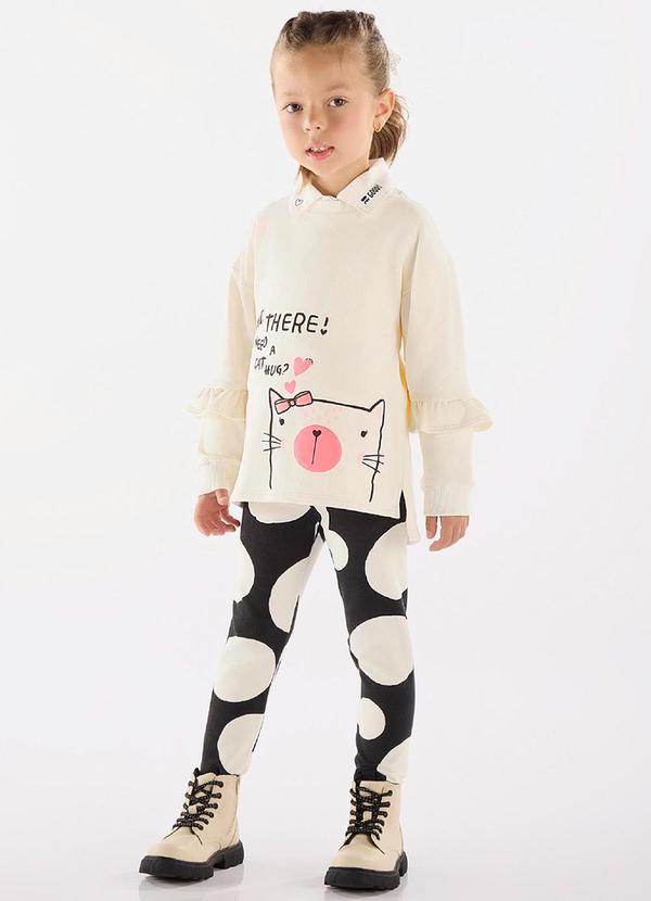 Up Baby - Conjunto Blusão e Calça Menina Bege