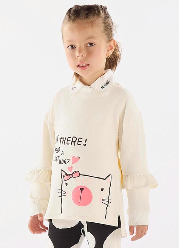 Up Baby - Conjunto Blusão e Calça Menina Bege 2