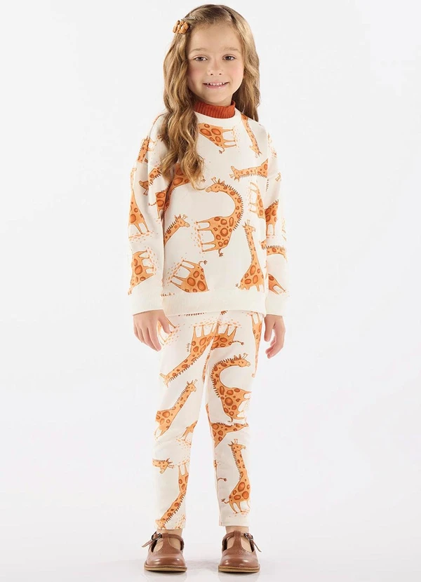 Up Baby - Conjunto Blusão e Calça Menina Bege