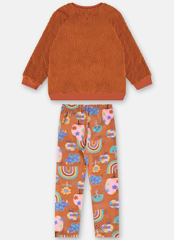 Up Baby - Conjunto Blusão e Calça Menina Laranja 3