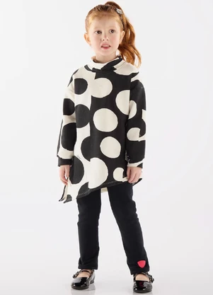 Up Baby - Conjunto Blusão e Calça Menina Preto - UP BABY