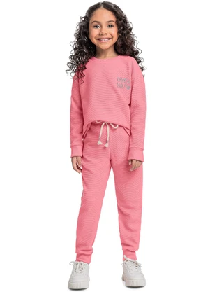 Quimby - Conjunto Blusão e Calça Menina Rosa - QUIMBY