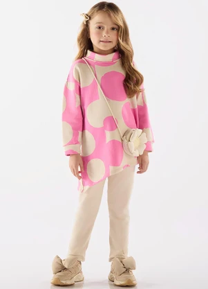 Up Baby - Conjunto Blusão e Calça Menina Rosa - UP BABY