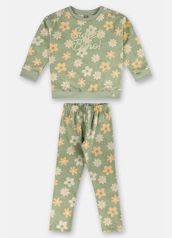 Up Baby - Conjunto Blusão e Calça Menina Verde 2