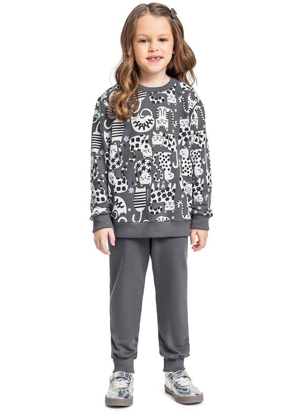 Bee Loop - Conjunto Blusão e Calça Moletom Cinza 6