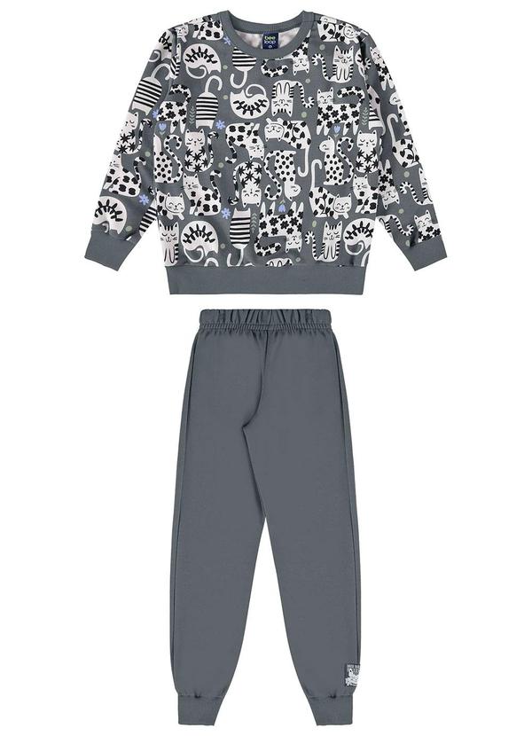 Bee Loop - Conjunto Blusão e Calça Moletom Cinza 5