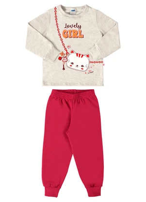 Marlan - Conjunto Blusão e Calça Moletom Girl Cinza - MARLAN