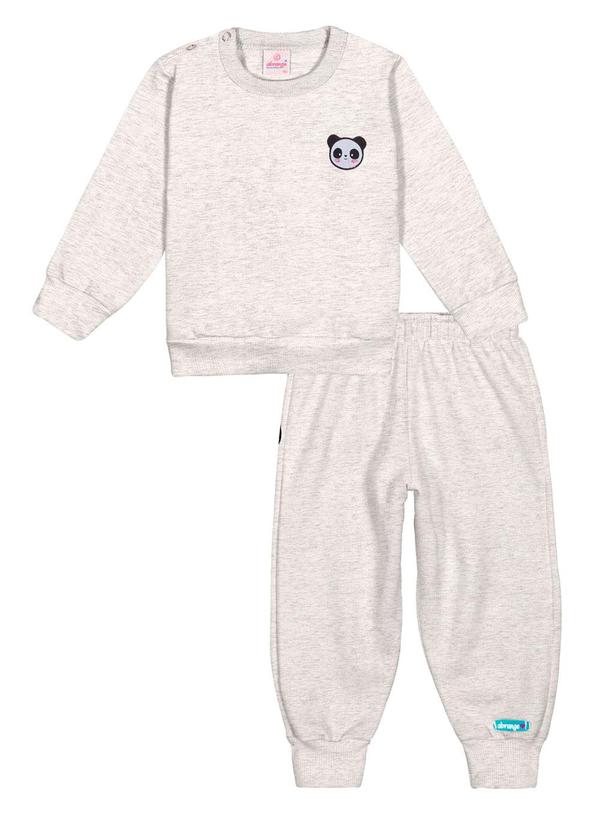 Abrange - Conjunto Blusão e Calça Panda Baby Cinza