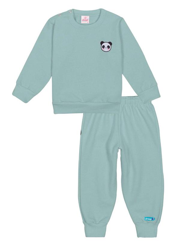 Abrange - Conjunto Blusão e Calça Panda Baby Verde