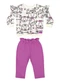 Quimby - Conjunto Blusão e Calça para Bebê Rosa - variação: Branco