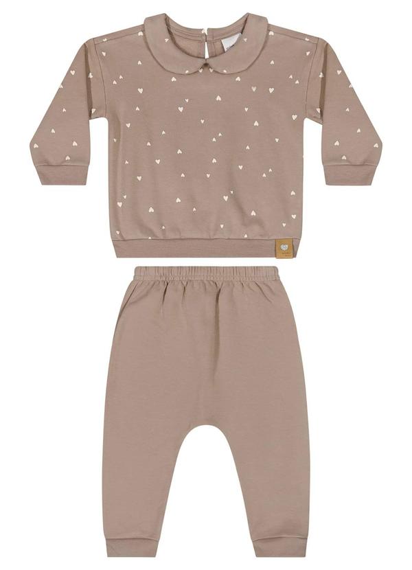 Quimby - Conjunto Blusão e Calça para Bebê Marrom 3