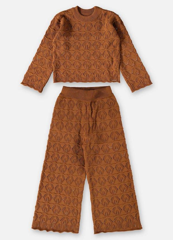 Up Baby - Conjunto Blusão e Calça para Menina Marrom 2
