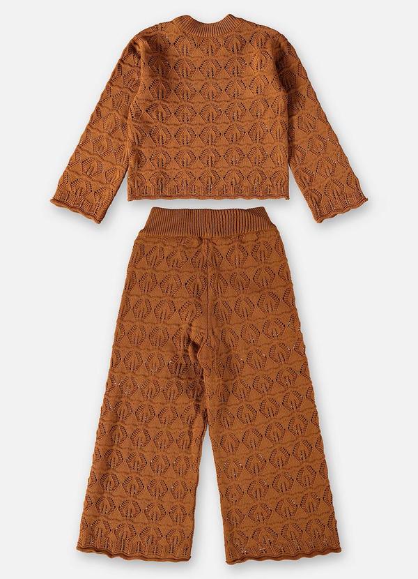 Up Baby - Conjunto Blusão e Calça para Menina Marrom 3