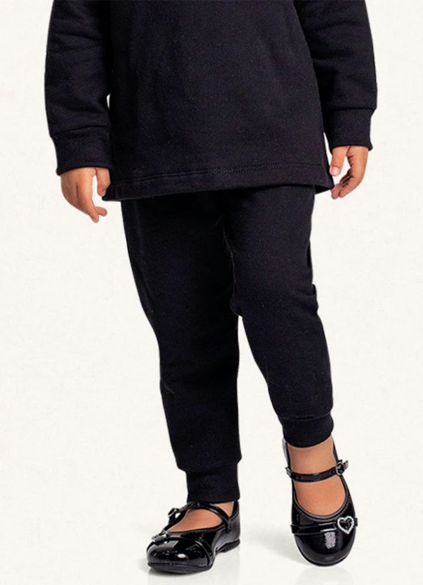 Fakini Kids - Conjunto Blusão e Calça Preto 4