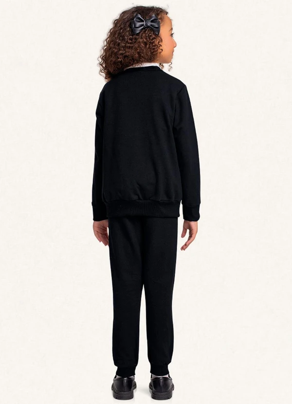 Fakini Kids - Conjunto Blusão e Calça Preto 2