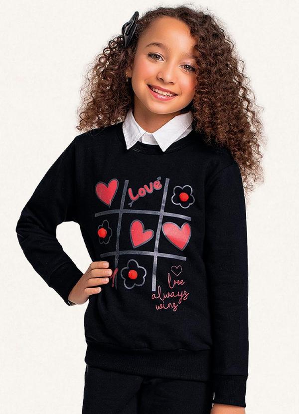 Fakini Kids - Conjunto Blusão e Calça Preto 3