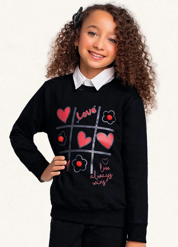 Fakini Kids - Conjunto Blusão e Calça Preto 3