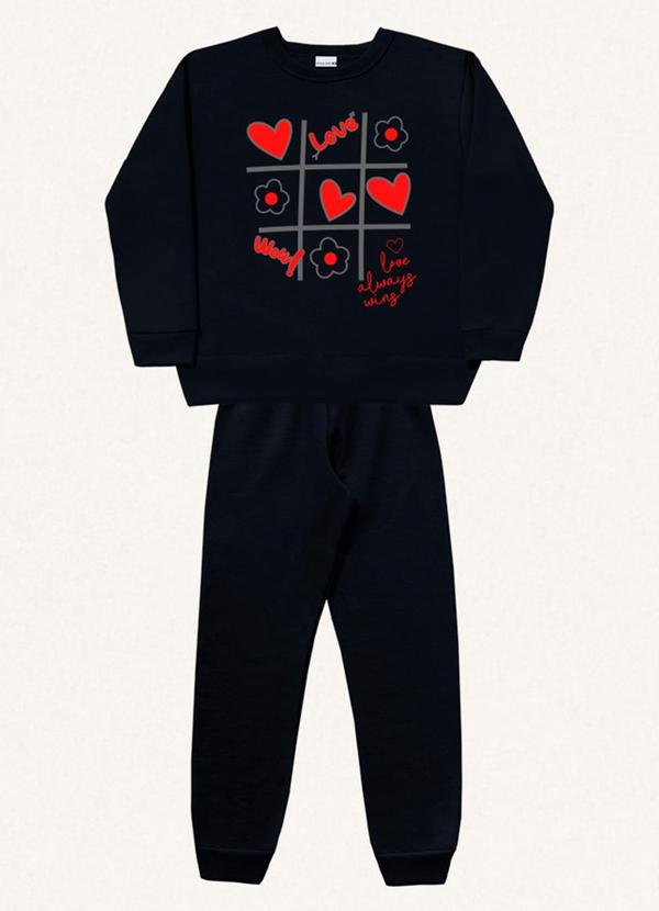 Fakini Kids - Conjunto Blusão e Calça Preto 5