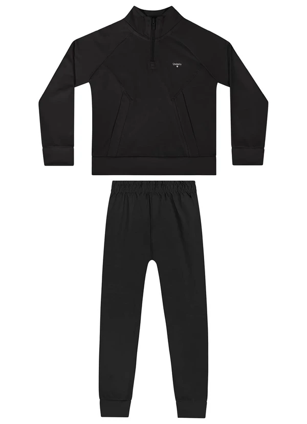 Quimby - Conjunto Blusão e Calça Preto 2