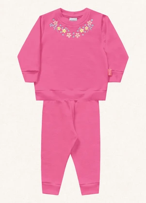 Fakini Kids - Conjunto Blusão e Calça Rosa - FAKINI KIDS