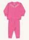 Fakini Kids - Conjunto Blusão e Calça Bege - variação: Rosa