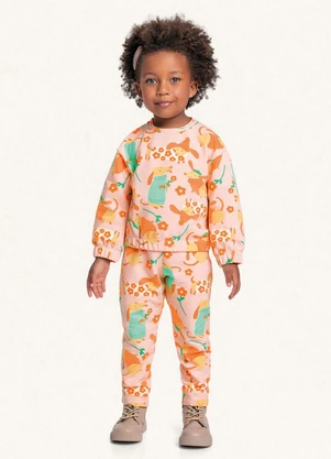 Fakini Kids - Conjunto Blusão e Calça Rosa - FAKINI KIDS
