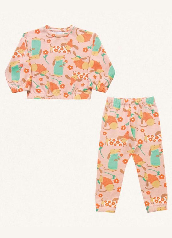 Fakini Kids - Conjunto Blusão e Calça Rosa 5