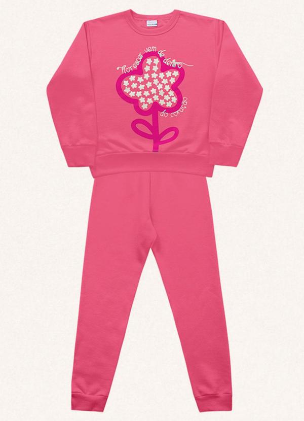 Fakini Kids - Conjunto Blusão e Calça Rosa