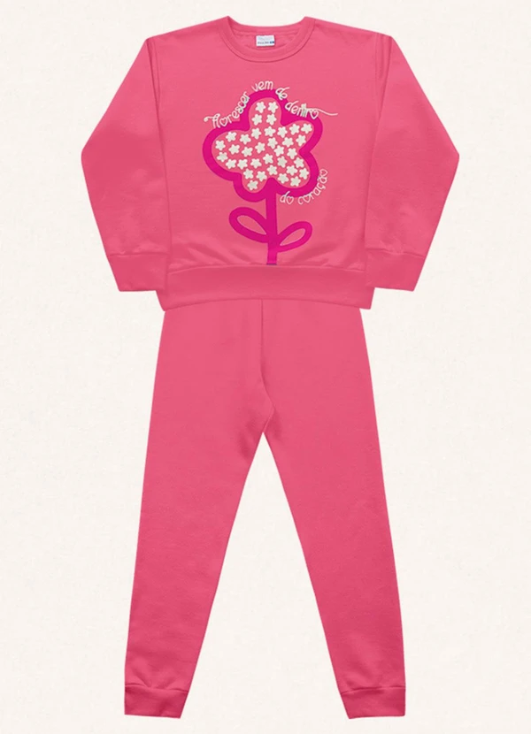 Fakini Kids - Conjunto Blusão e Calça Rosa