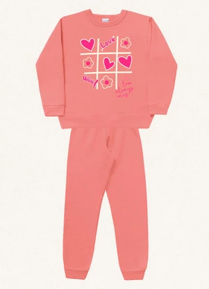 Fakini Kids - Conjunto Blusão e Calça Rosa - FAKINI KIDS