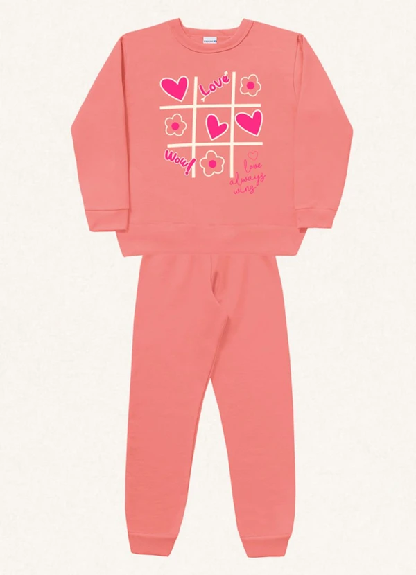 Fakini Kids - Conjunto Blusão e Calça Rosa