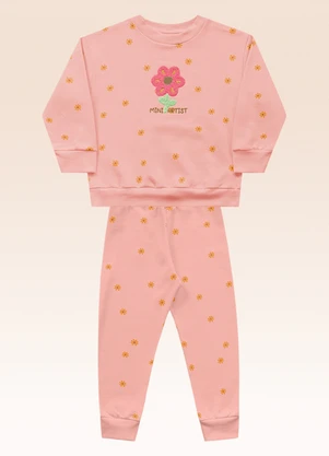 Fakini Kids - Conjunto Blusão e Calça Rosa - FAKINI KIDS