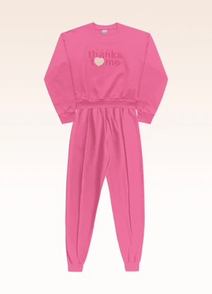 Fakini Kids - Conjunto Blusão e Calça Rosa - FAKINI KIDS