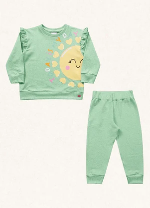 Fakini Kids - Conjunto Blusão e Calça Verde - FAKINI KIDS