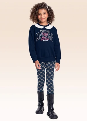 Fakini Kids - Conjunto Blusão e Legging Azul - FAKINI KIDS