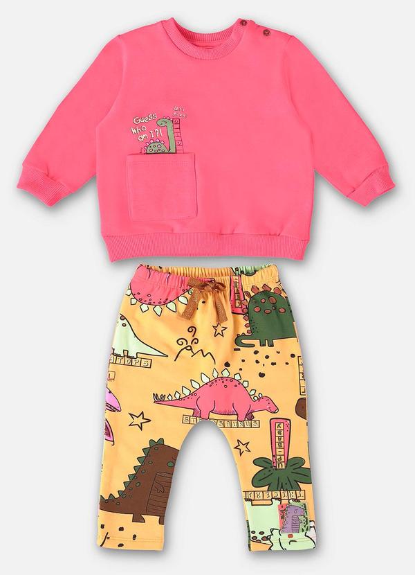 Up Baby - Conjunto Blusão e Legging Bebê Menina Rosa