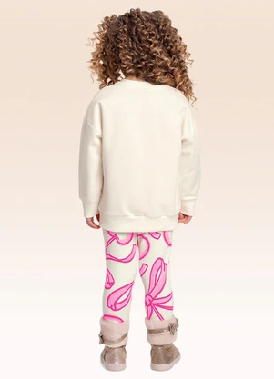 Fakini Kids - Conjunto Blusão e Legging Bege - FAKINI KIDS