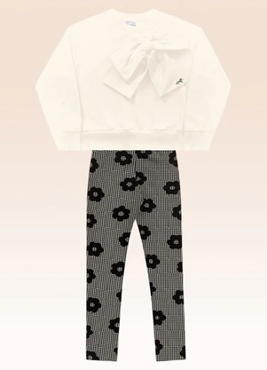 Fakini Kids - Conjunto Blusão e Legging Bege - FAKINI KIDS