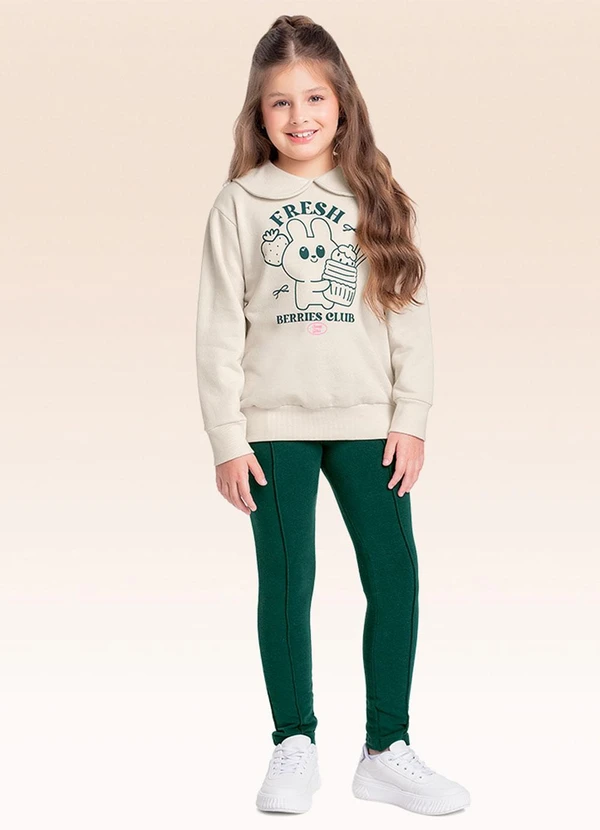 Fakini Kids - Conjunto Blusão e Legging Bege 1