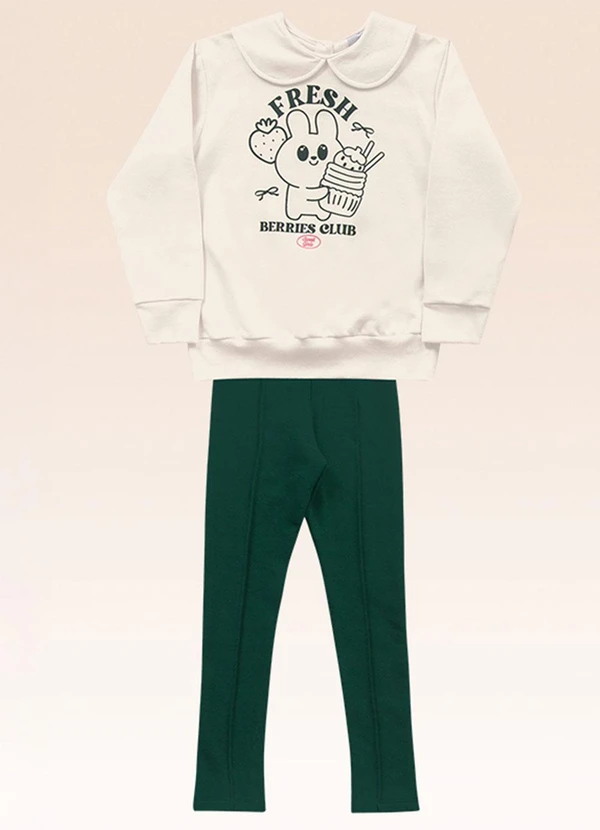 Fakini Kids - Conjunto Blusão e Legging Bege 3