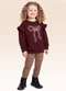 Fakini Kids - Conjunto Blusão e Legging Bordo - variação: Bordo