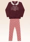 Fakini Kids - Conjunto Blusão e Legging Bordo - variação: Bordo