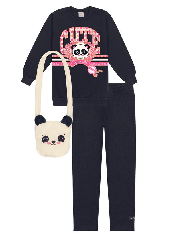 Abrange - Conjunto Blusão e Legging com Bolsa de Panda Pret 2