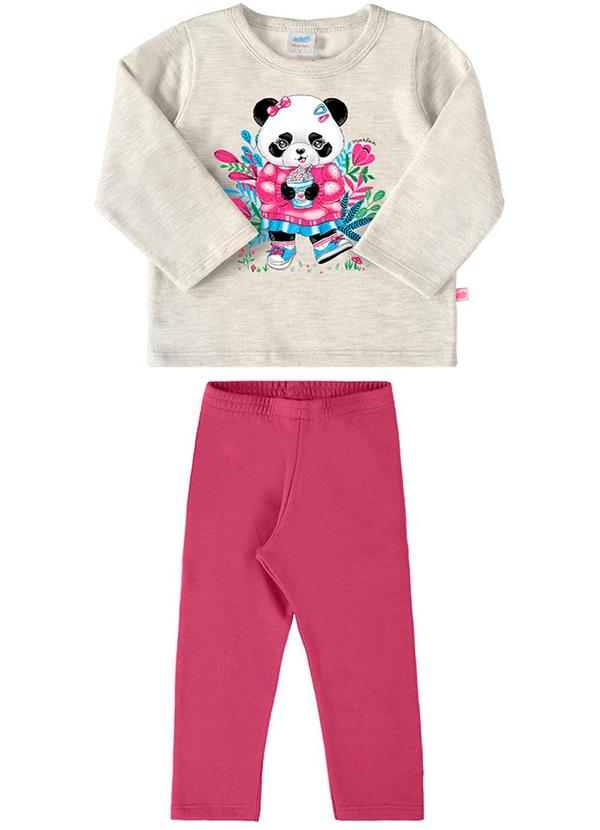 Marlan - Conjunto Blusão e Legging em Molecotton Cinza