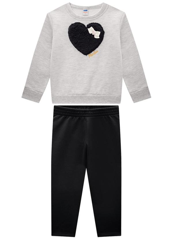 Marlan - Conjunto Blusão e Legging em Molecotton Cinza