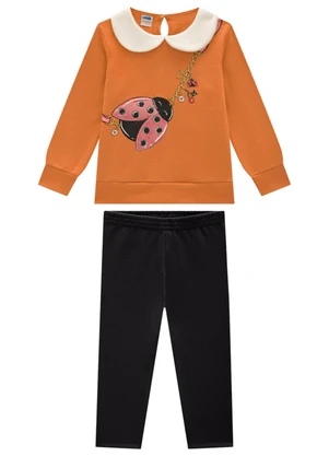 Marlan - Conjunto Blusão e Legging em Molecotton Marrom - MARLAN