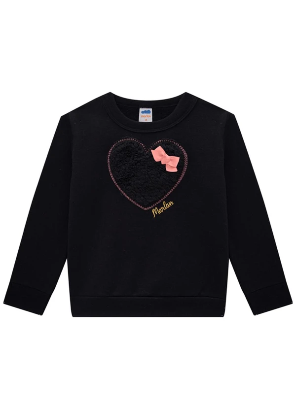 Marlan - Conjunto Blusão e Legging em Molecotton Preto