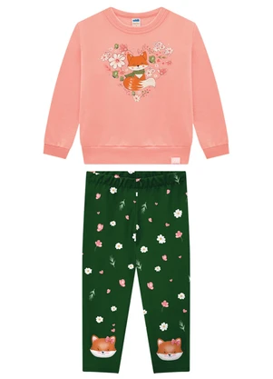 Marlan - Conjunto Blusão e Legging em Molecotton Rosa - MARLAN